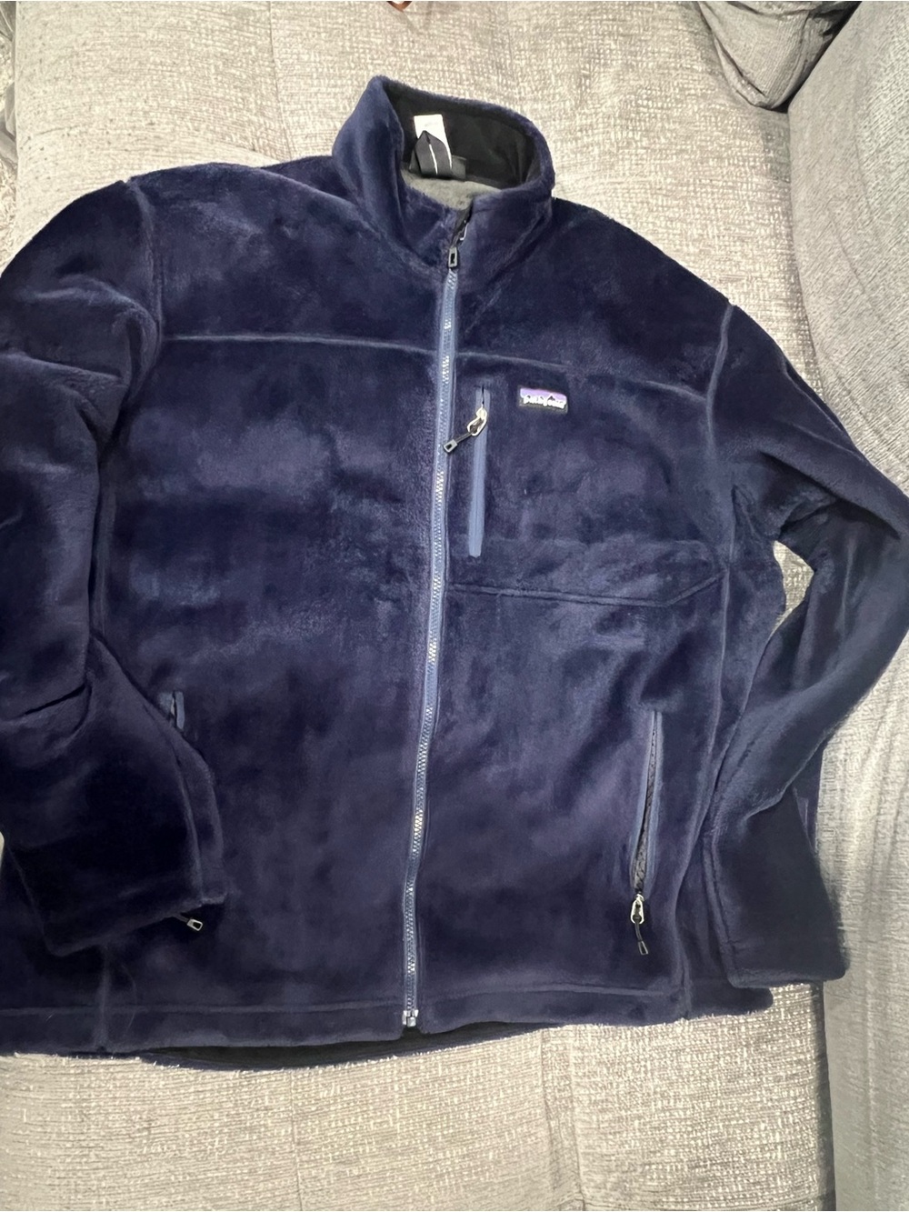 "Patagonia R4 Fleece Jacket Men's XL Classic Navy Blue CNY Polartec Windbloc